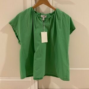 COS Green Short Sleeve Blouse Size 6